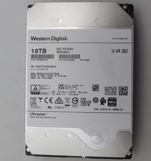 WD DC HC550 16TB SATA 7.2K 6Gbps 4KN 3,5" LFF | P/N: 0F38420 1